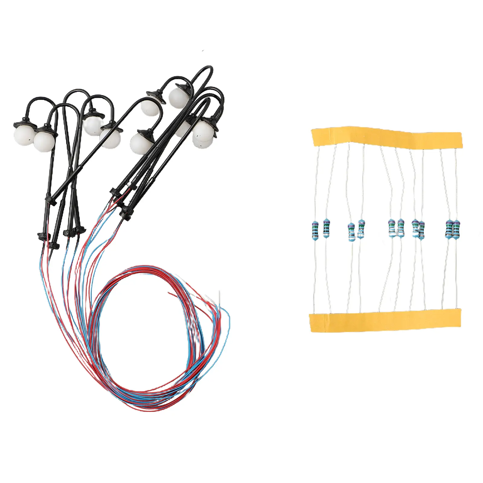 Model Lights Complete Lamps 1:87~150 Approx. 45mm 12V~18V Model Railway Led Street Lights With Wires And LEDs High Quality