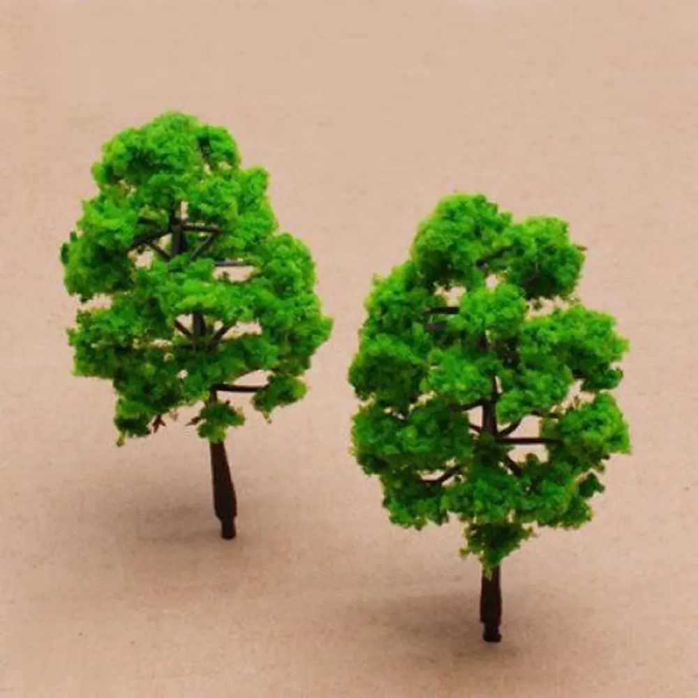 Green Trees Railroad Model Scenery Miniature Plastic 10xpcs/set for Train Diorama Wargame Park Nice 2018 Hot Sale