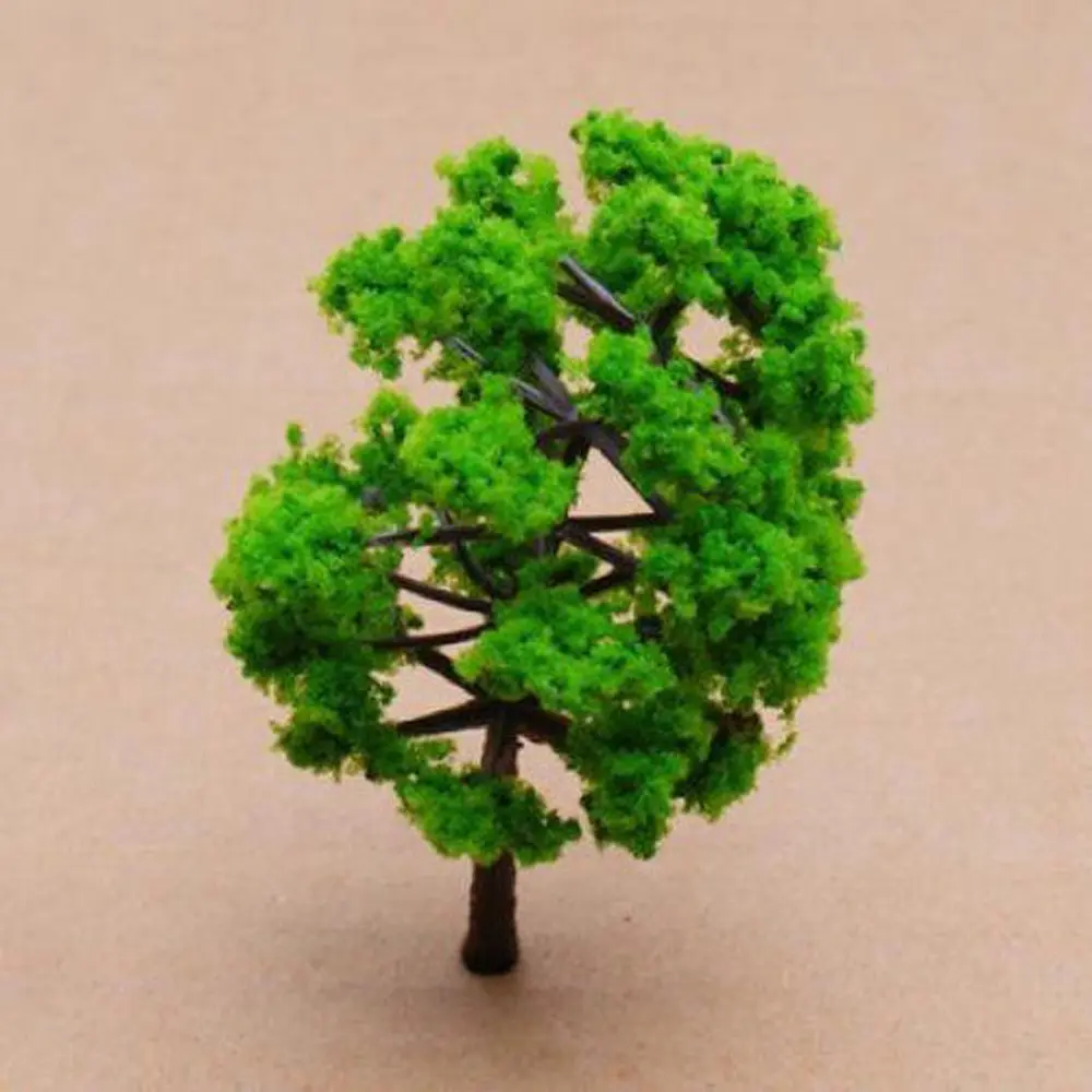Green Trees Railroad Model Scenery Miniature Plastic 10xpcs/set for Train Diorama Wargame Park Nice 2018 Hot Sale