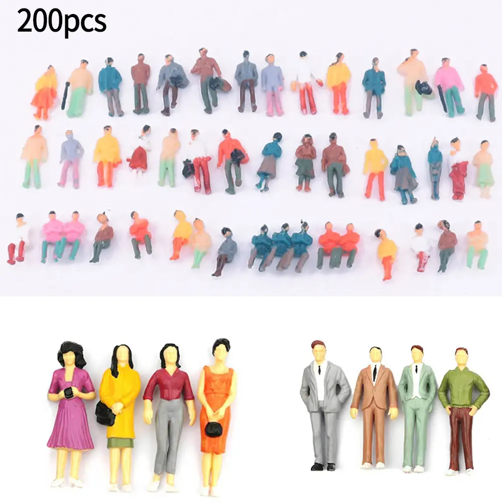 Model Figures Model People Standing And Sitting Model People Painted Figures 100% Brand New 1:87 H0 Figures Model