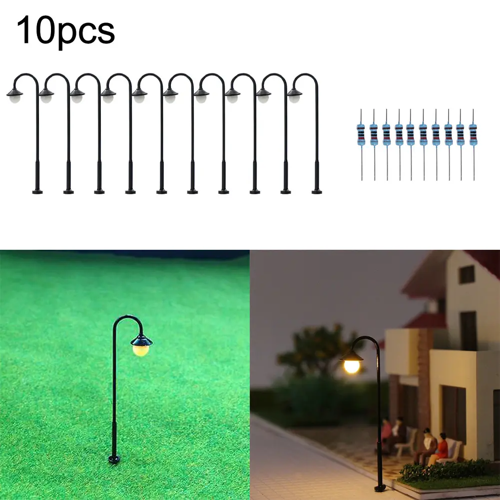 Model Lights Complete Lamps 1:87~150 Approx. 45mm 12V~18V Model Railway Led Street Lights With Wires And LEDs High Quality