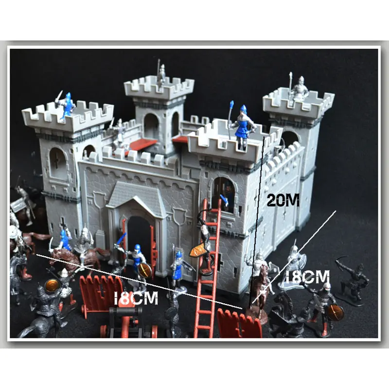 Model Toy Vintage Medieval Castle Retro Knights Game Soldiers Infantry Figures Accessory Playset History Hot Sale