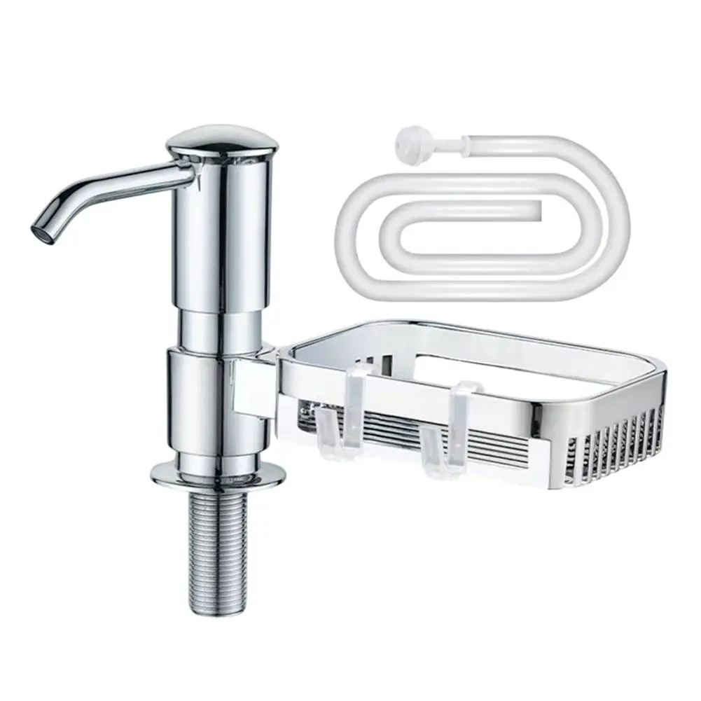 Easy Access Soap Dispenser Shelf Soap Dispenser Pump Drain Basket Full Rotation Functionality Innovative Design