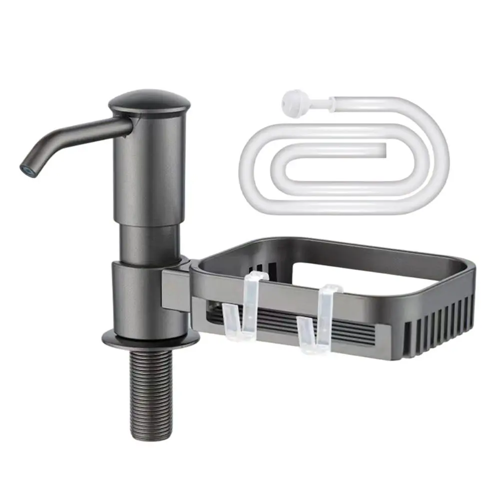 Easy Access Soap Dispenser Shelf Soap Dispenser Pump Drain Basket Full Rotation Functionality Innovative Design
