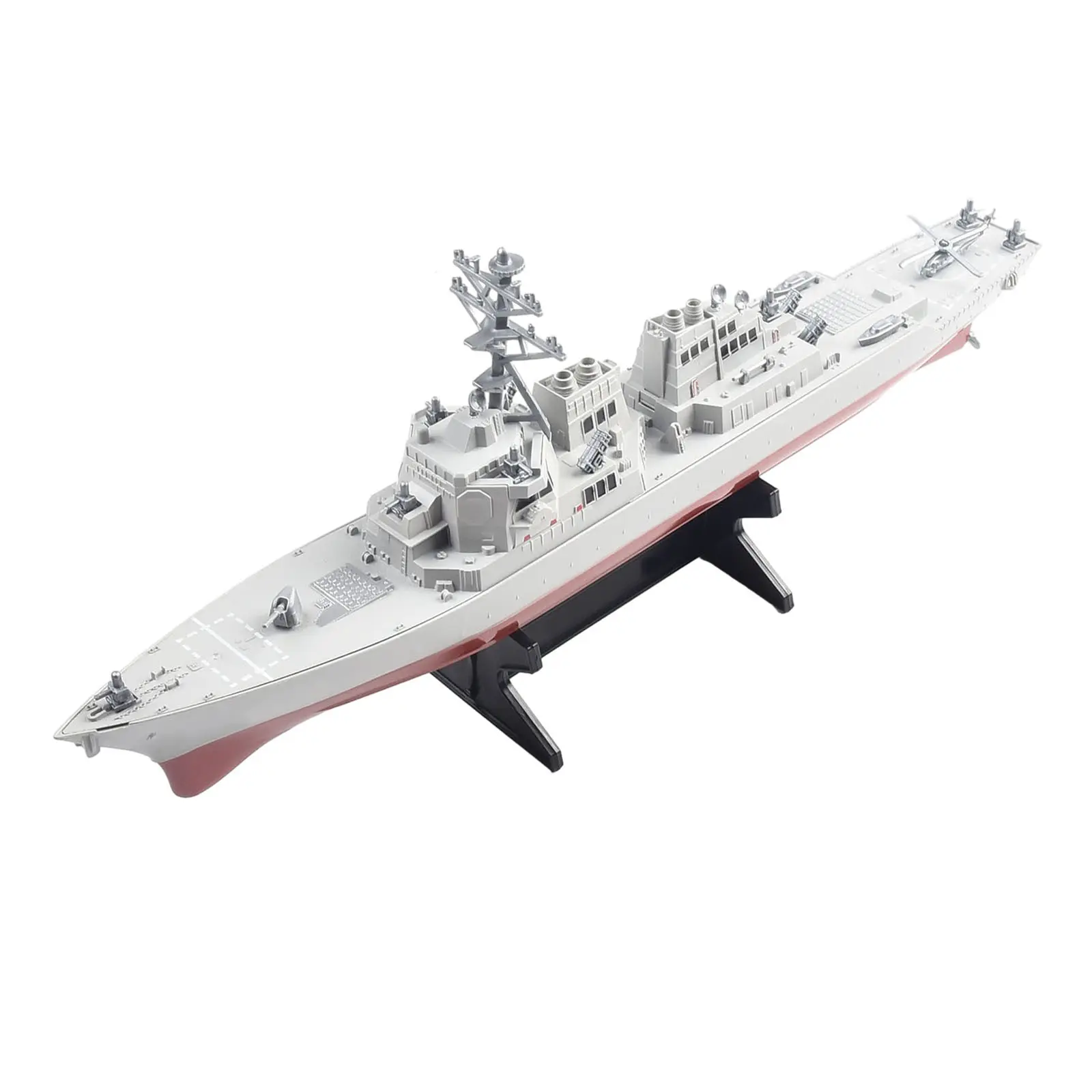 Child Static Battleship Model Toy Missile Destroyer +Stand Plastic Guided Set Navigation High Quality Portable