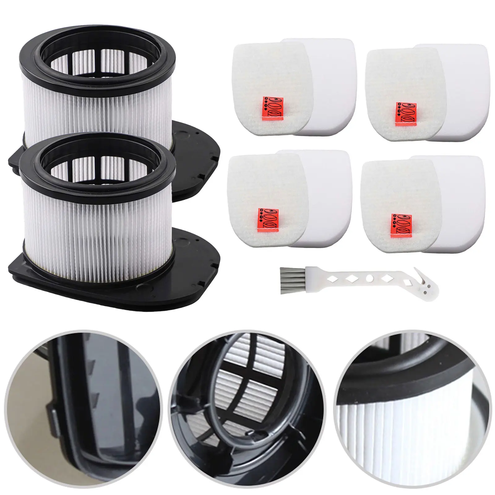 Home Use Regular Maintenance Cordless Vacuum Filters Replacement Filter Set 4 X Foam And Felt Filters Deep Cleaning Solution