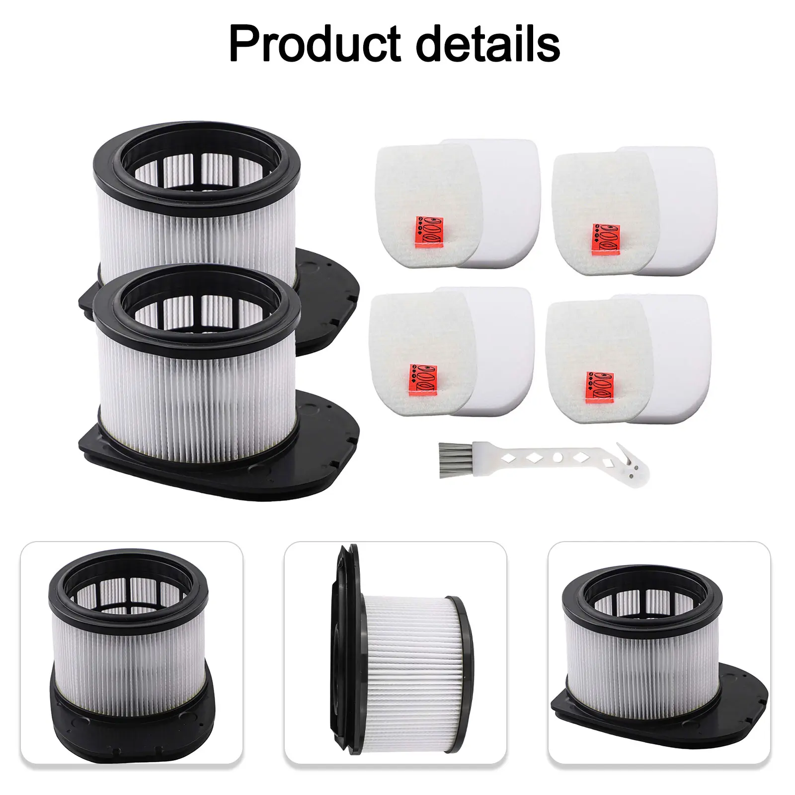 Home Use Regular Maintenance Cordless Vacuum Filters Replacement Filter Set 4 X Foam And Felt Filters Deep Cleaning Solution