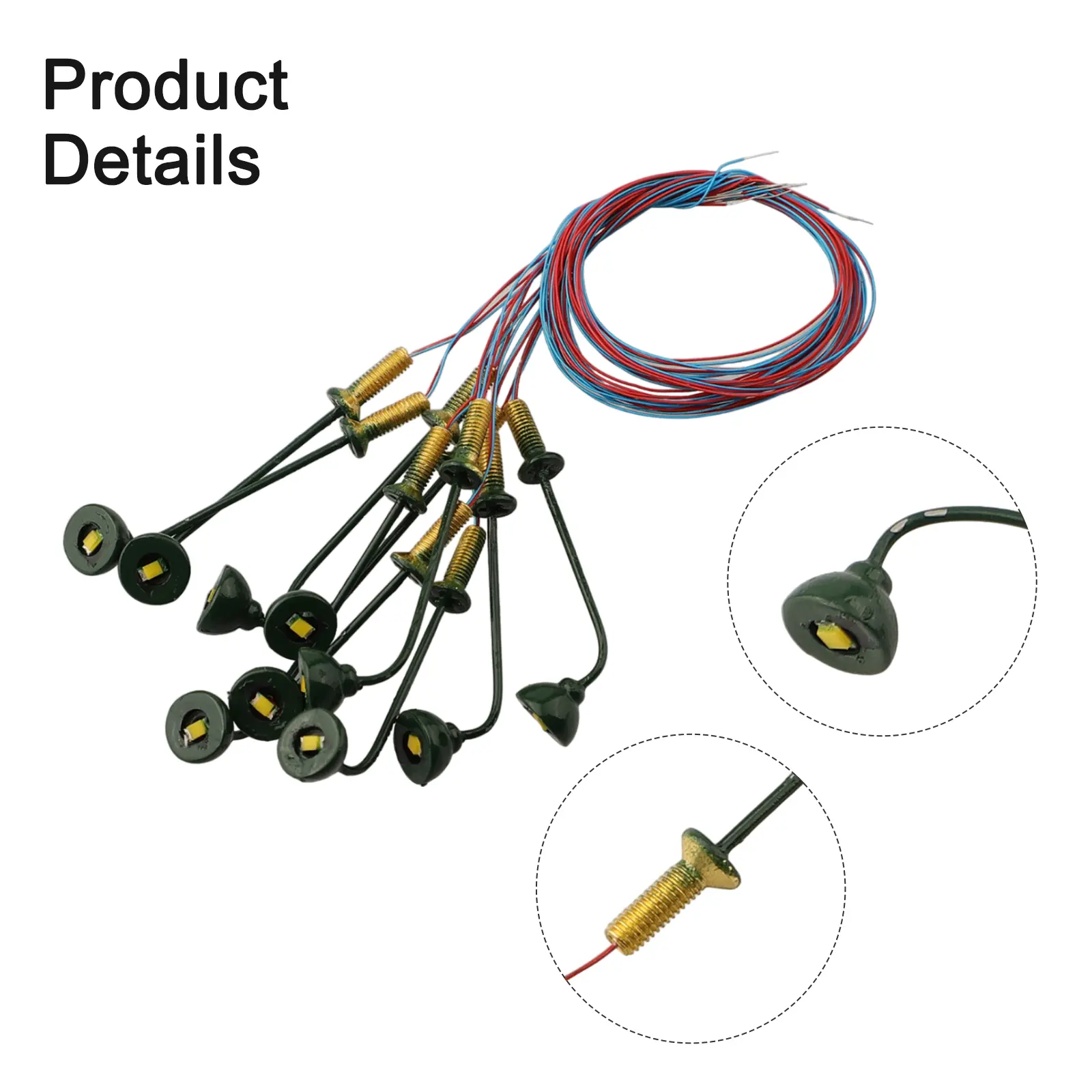 Model Lights Lamps Bottle Green/Black Compatible Resistors DC 12V/16V Practical Model OO/HO Gauge Railway Lamp