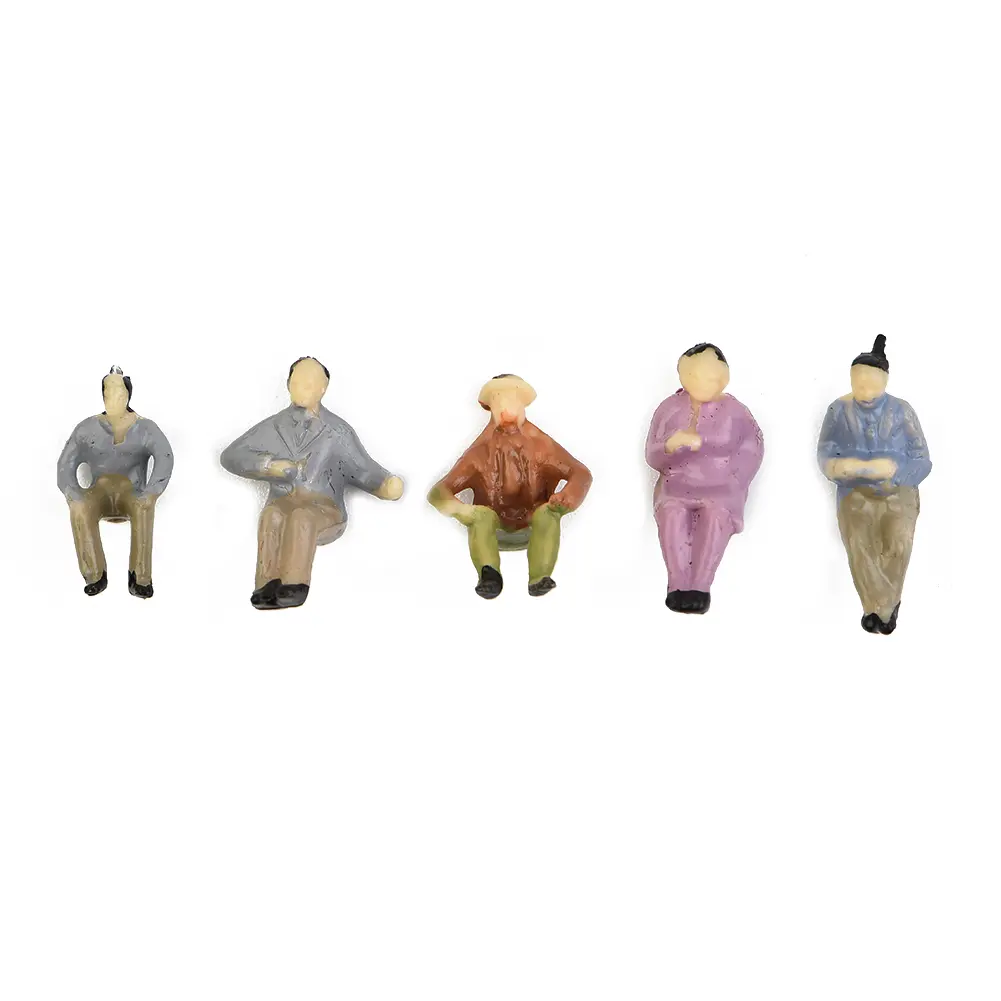 Model People Figures HO Scale Hot Mixed Painted Passenger Sitting Practical Railway Train 1:87 Scale Accessory