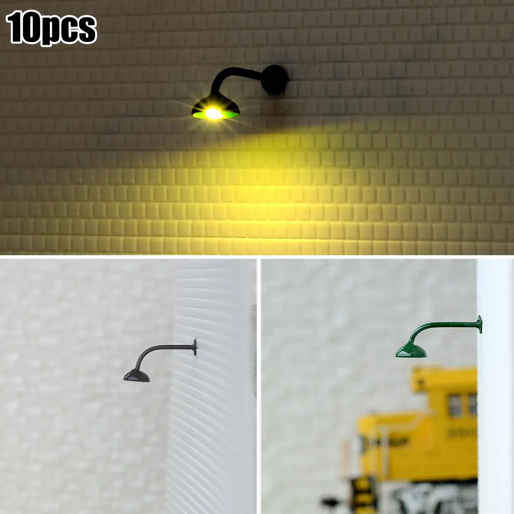 Model Lights Lamps Bottle Green/Black Compatible Resistors DC 12V/16V Practical Model OO/HO Gauge Railway Lamp