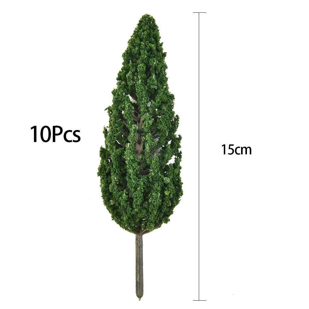 Model Complete Trees High Quality Model Pine Trees 15cm Accessories Brand New Green Plastic Set For Scale Railway