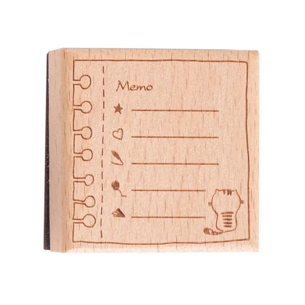50mm Retro Wooden Seals Set Date Alphabet Weather Calendar Message Frame Series Decoration For DIY Scrapbooking Journal Crafts
