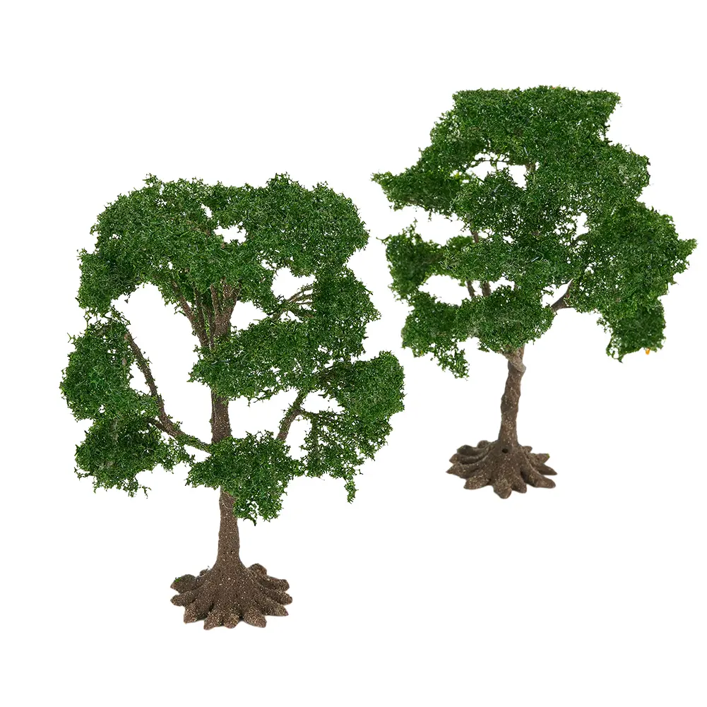Wargame Miniature Scenery Landscape Models 2pcs Building Model Trees Green 3.94\'\' Decor Decoration Elm Tree 2x
