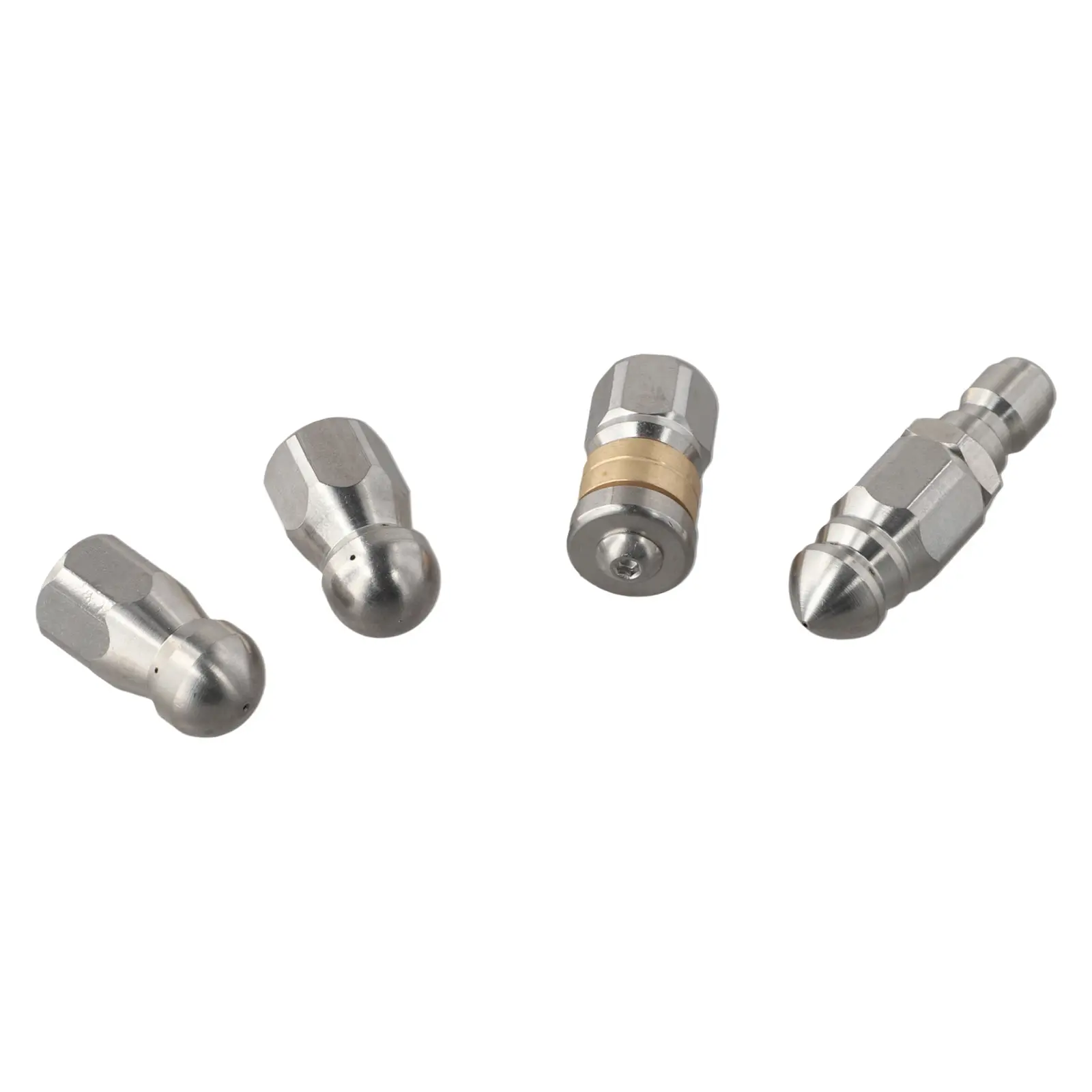 Stainless Steel High-Pressure Cleaning Machine Nozzle Pipe Dredging Head 1/4 Gardening And Home Furnishings Hot Selling Accessor