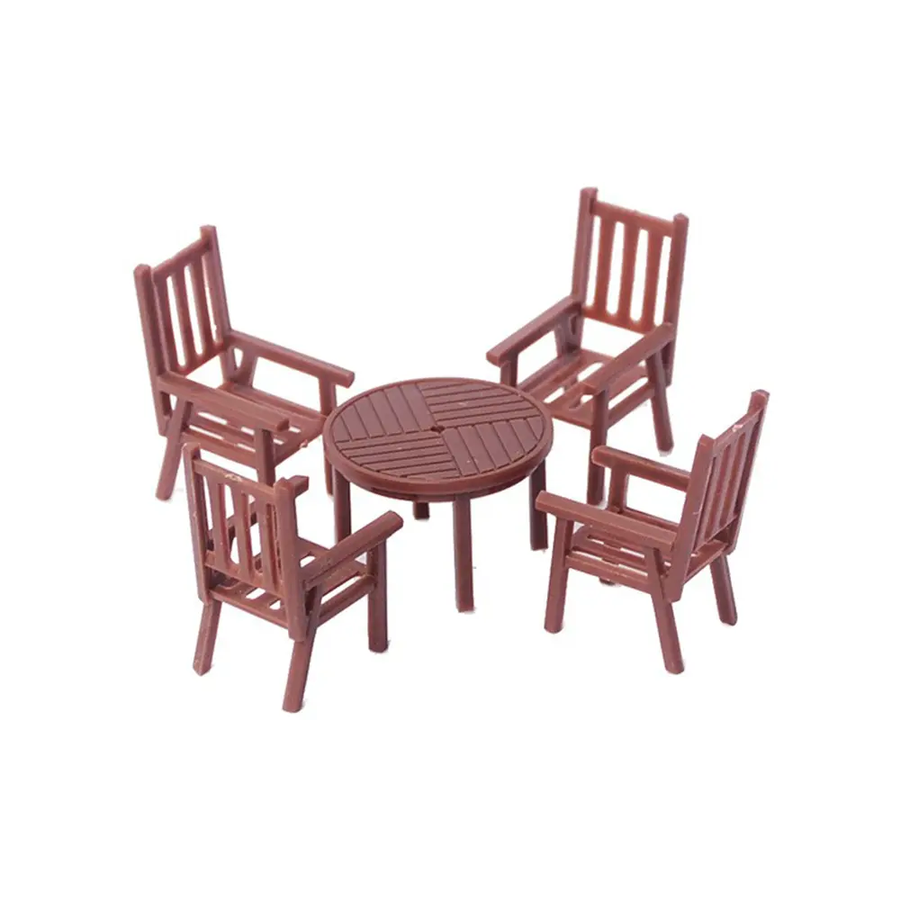 Tables And Chairs HO Scale Model Railway Plastic Table and Chair Set 5 Pieces Great for Psych Teaching and Building