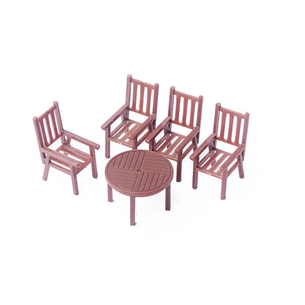 Tables And Chairs HO Scale Model Railway Plastic Table and Chair Set 5 Pieces Great for Psych Teaching and Building