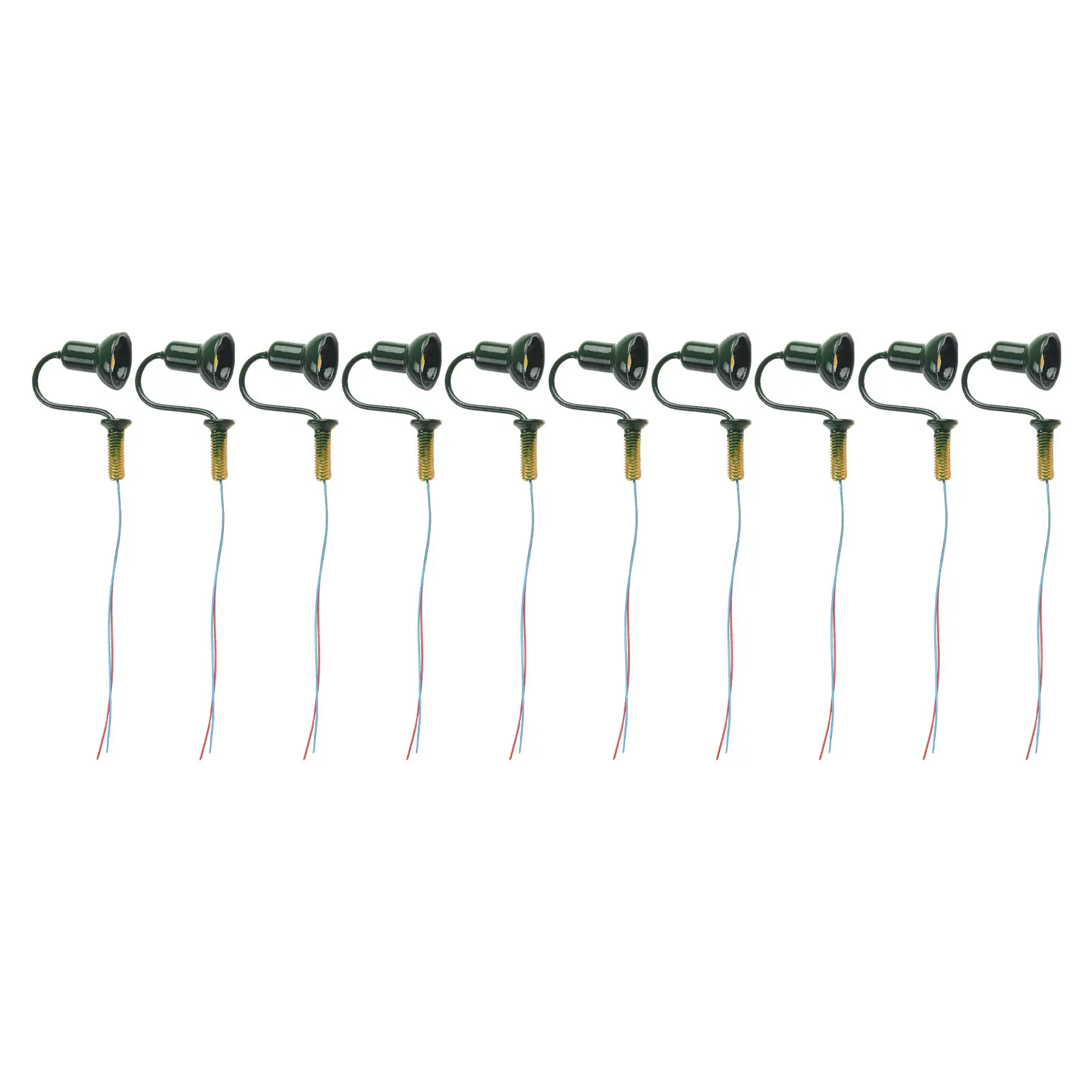 Model Wall Lamp Posts LED Building 10Pcs Part 20mA Accessories Bottle Green/Black Can Be Lighted OO / HO Scale