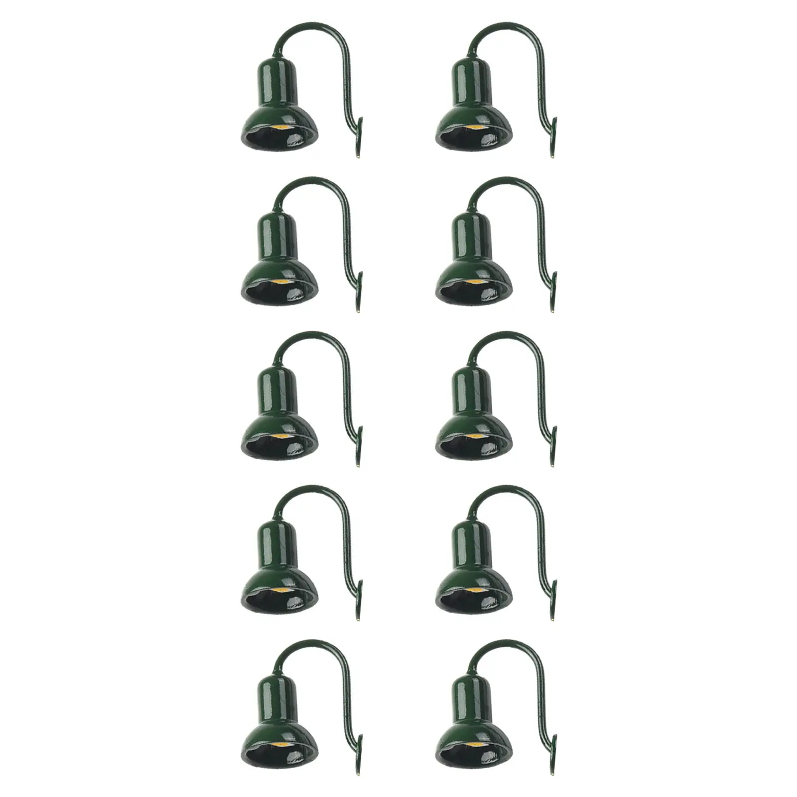 Model Wall Lamp Posts LED Building 10Pcs Part 20mA Accessories Bottle Green/Black Can Be Lighted OO / HO Scale