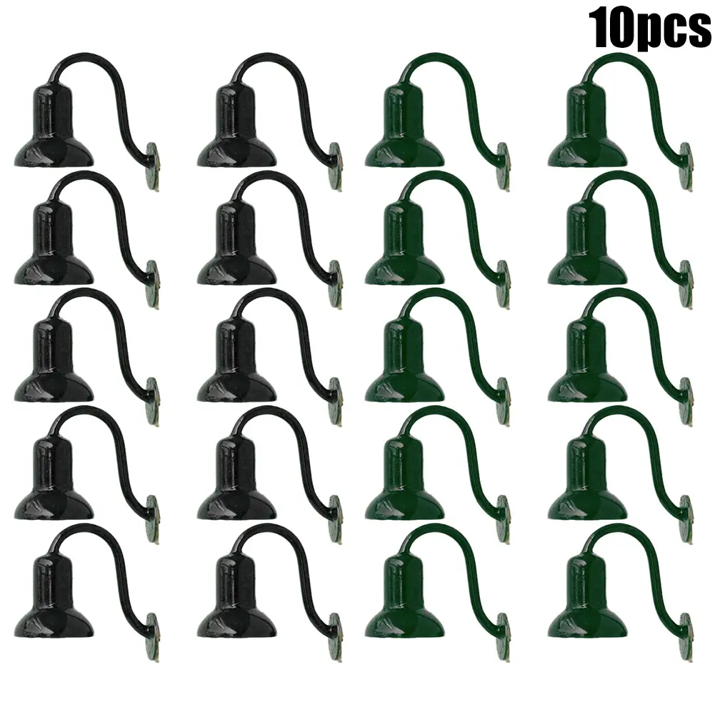 Model Wall Lamp Posts LED Building 10Pcs Part 20mA Accessories Bottle Green/Black Can Be Lighted OO / HO Scale