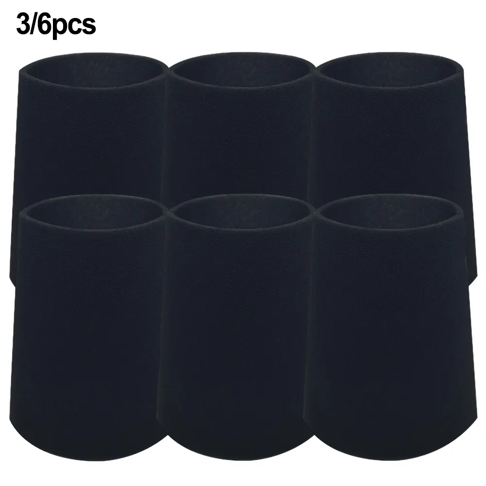 Black Wet Dry Vacuum Filter Vacuum Foam Filter Optimal Performance Capturing Debris Dense Foam Easy To Maintain