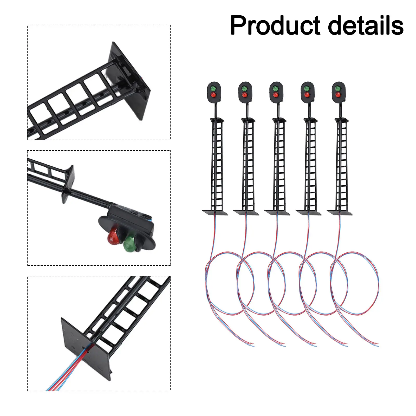 Signal Light Light Factory Garden LED Signals Lampposts Sand Table Model Scenario Model Railway & Building Layout