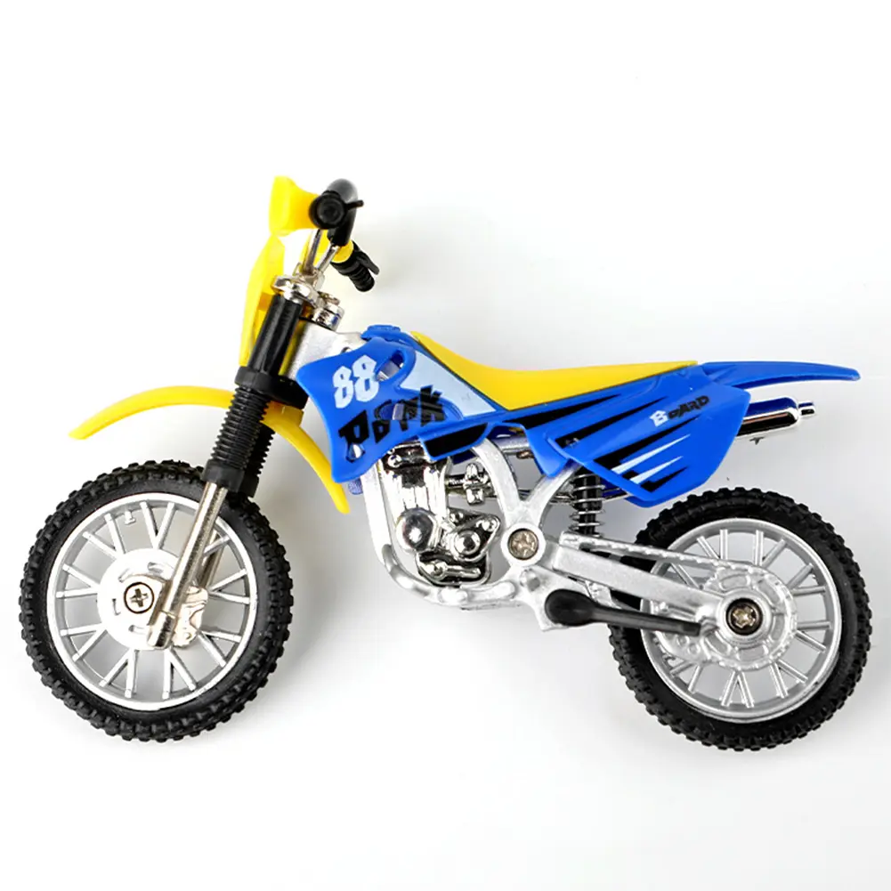 Motorcycle Finger Model Car Diecast High Simulation Model Motocross Office Plastic Sliding Toys Safe Brand New