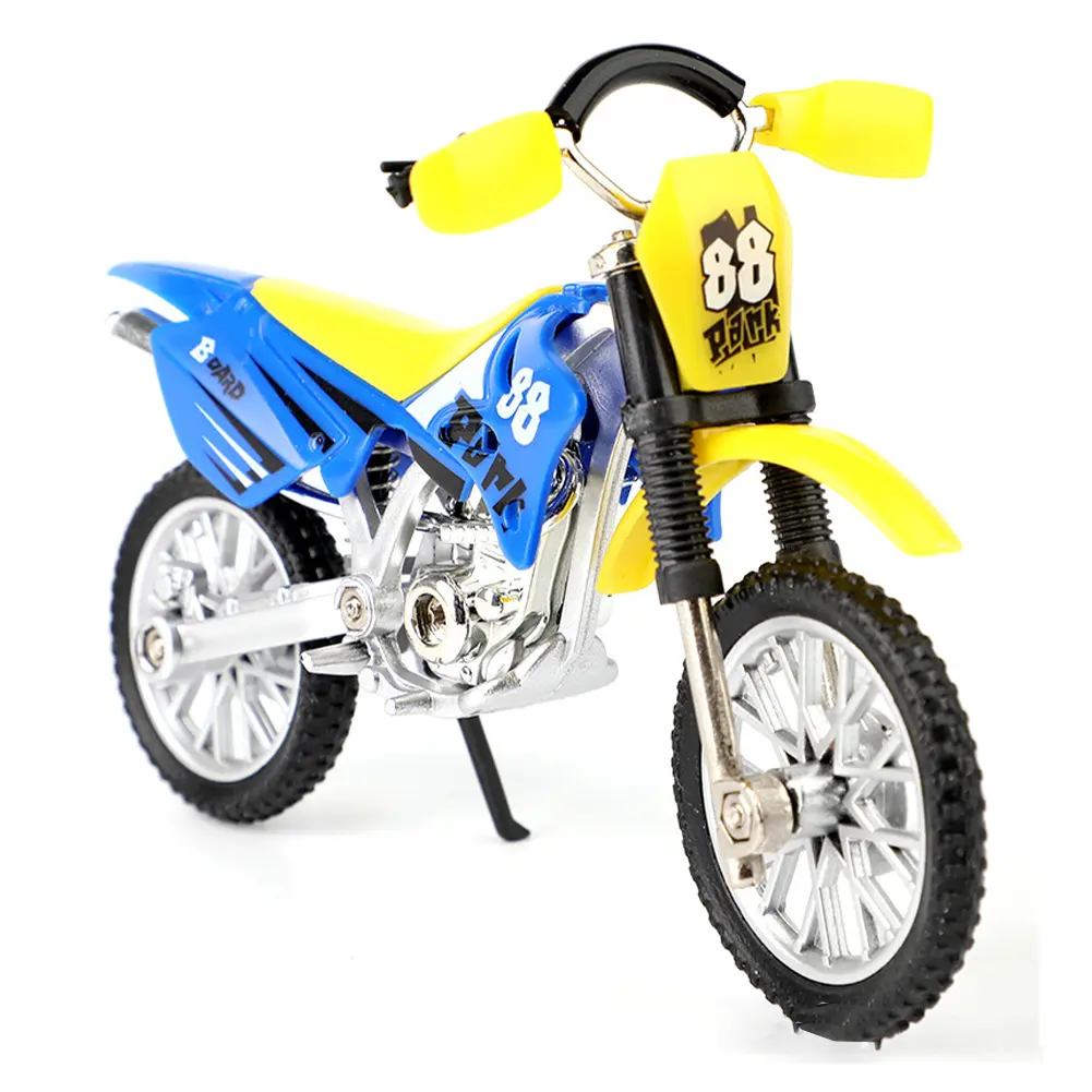 Motorcycle Finger Model Car Diecast High Simulation Model Motocross Office Plastic Sliding Toys Safe Brand New