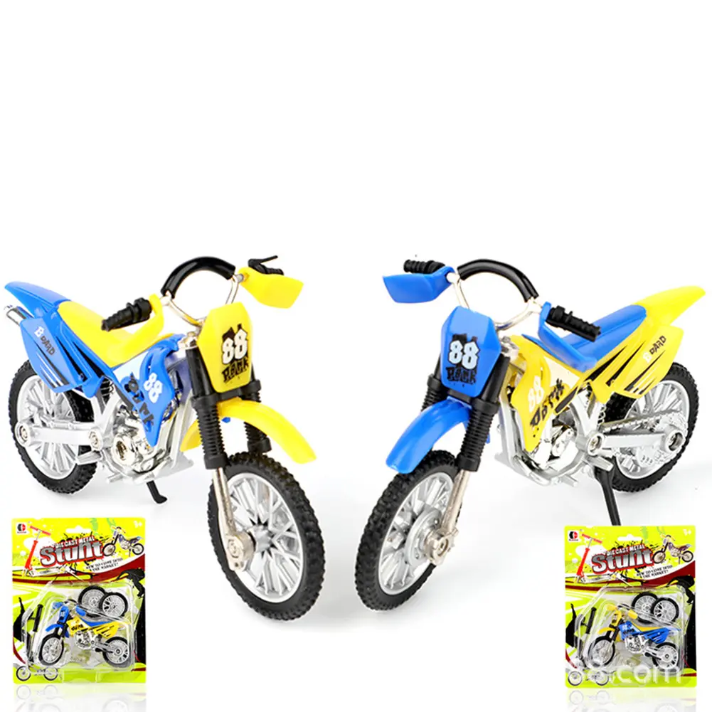 Motorcycle Finger Model Car Diecast High Simulation Model Motocross Office Plastic Sliding Toys Safe Brand New