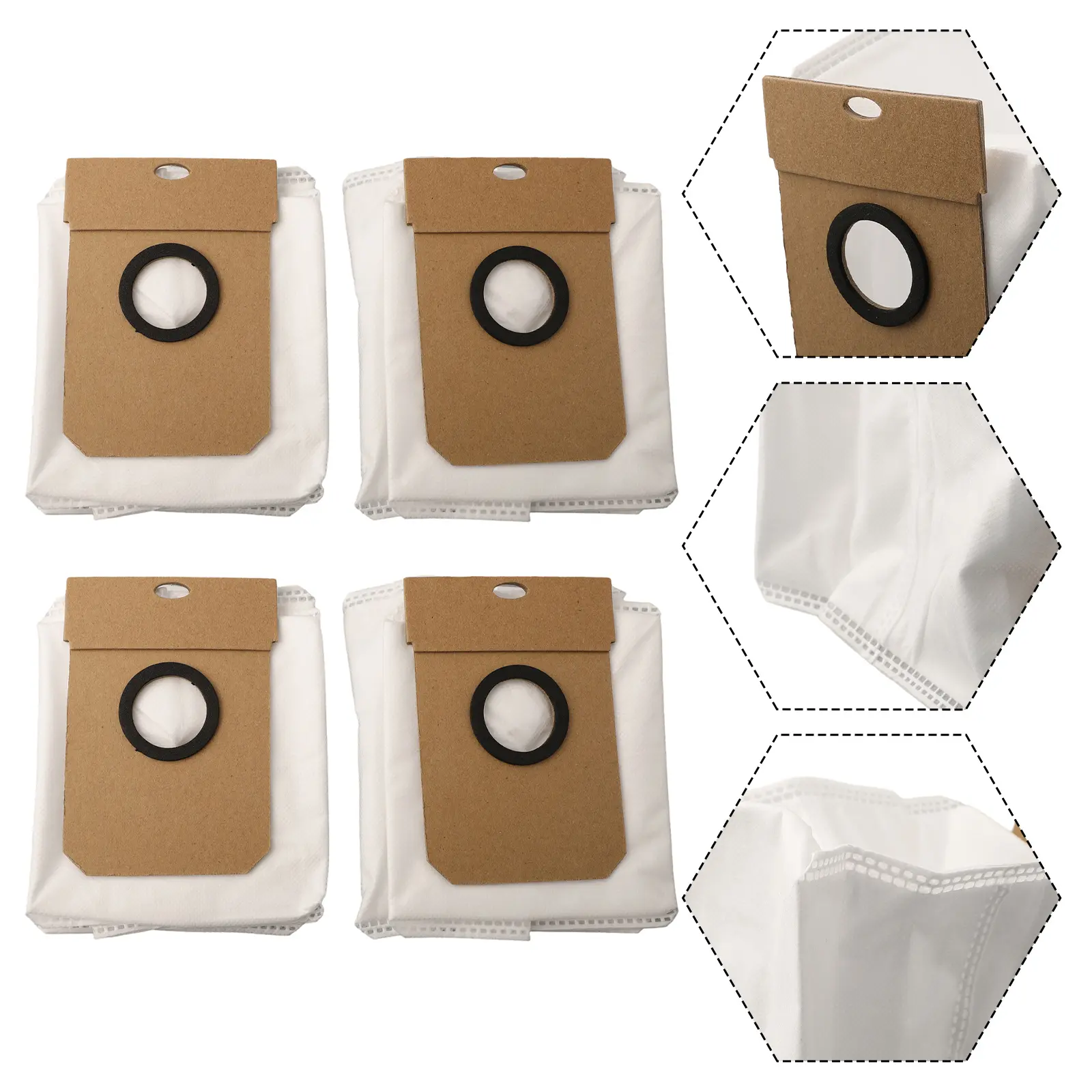 Reusable Vacuum Dust Bags Pack of 4/10 for Cecotec For Conga 11090 Replacement Bags for Reliable Dust Containment