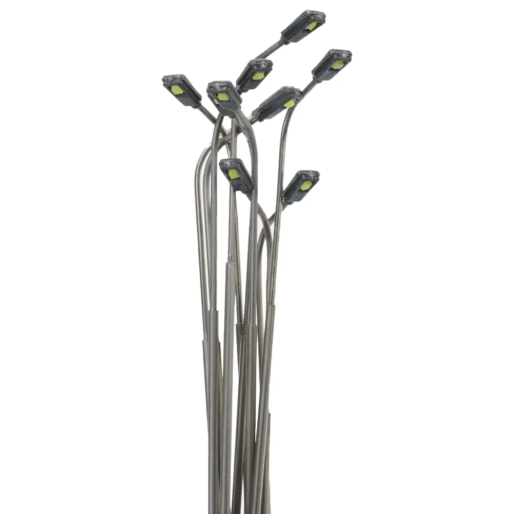 Warm Light 1150 Model Railway Train Lamp Post Street Lights DIY Set 10pcs with 3V Voltage and Customizable Design
