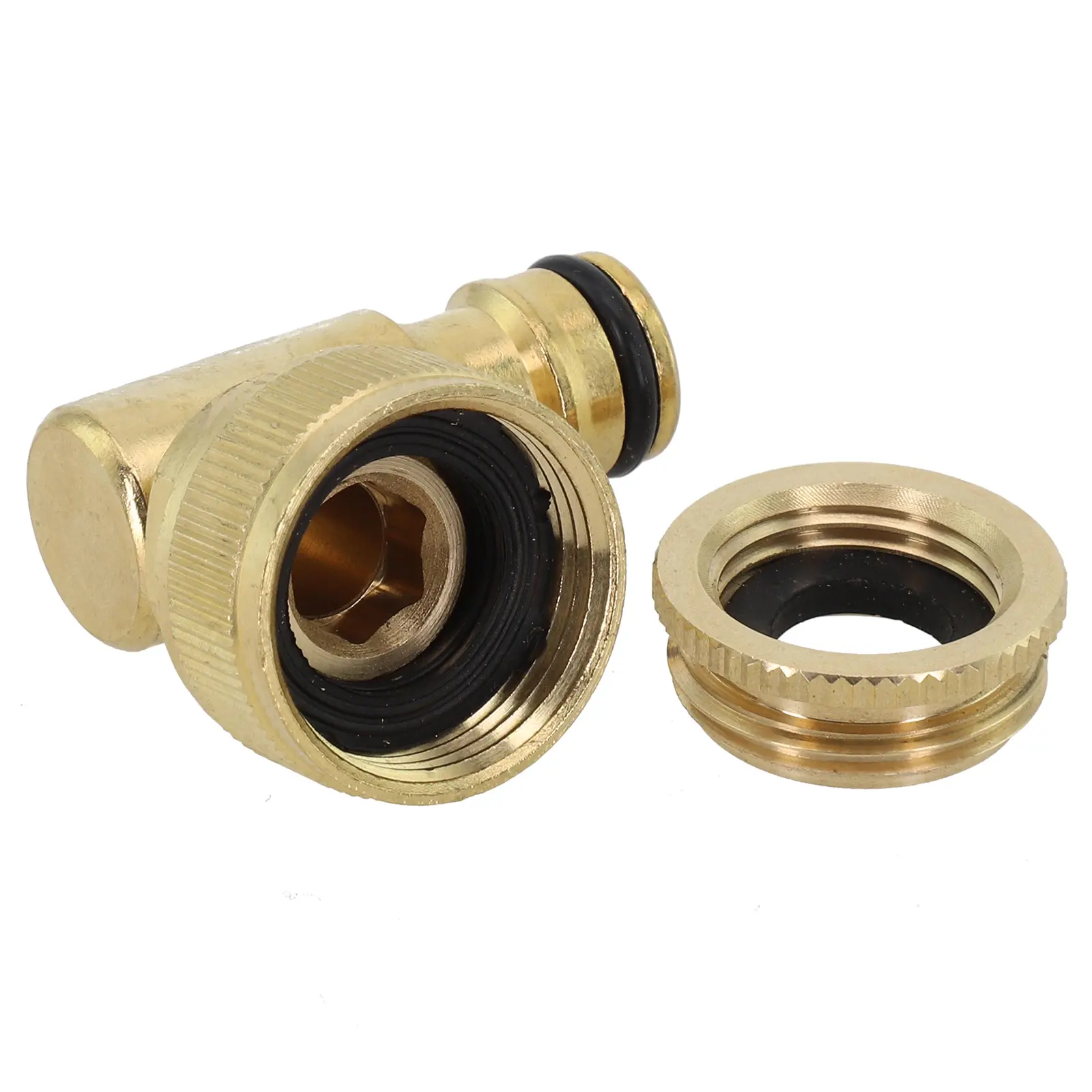 1/2 And 3/4 Hose Connector Brass Hose Connection Home Garden Small Field External Thread Taps Long-term Use Solid Brass