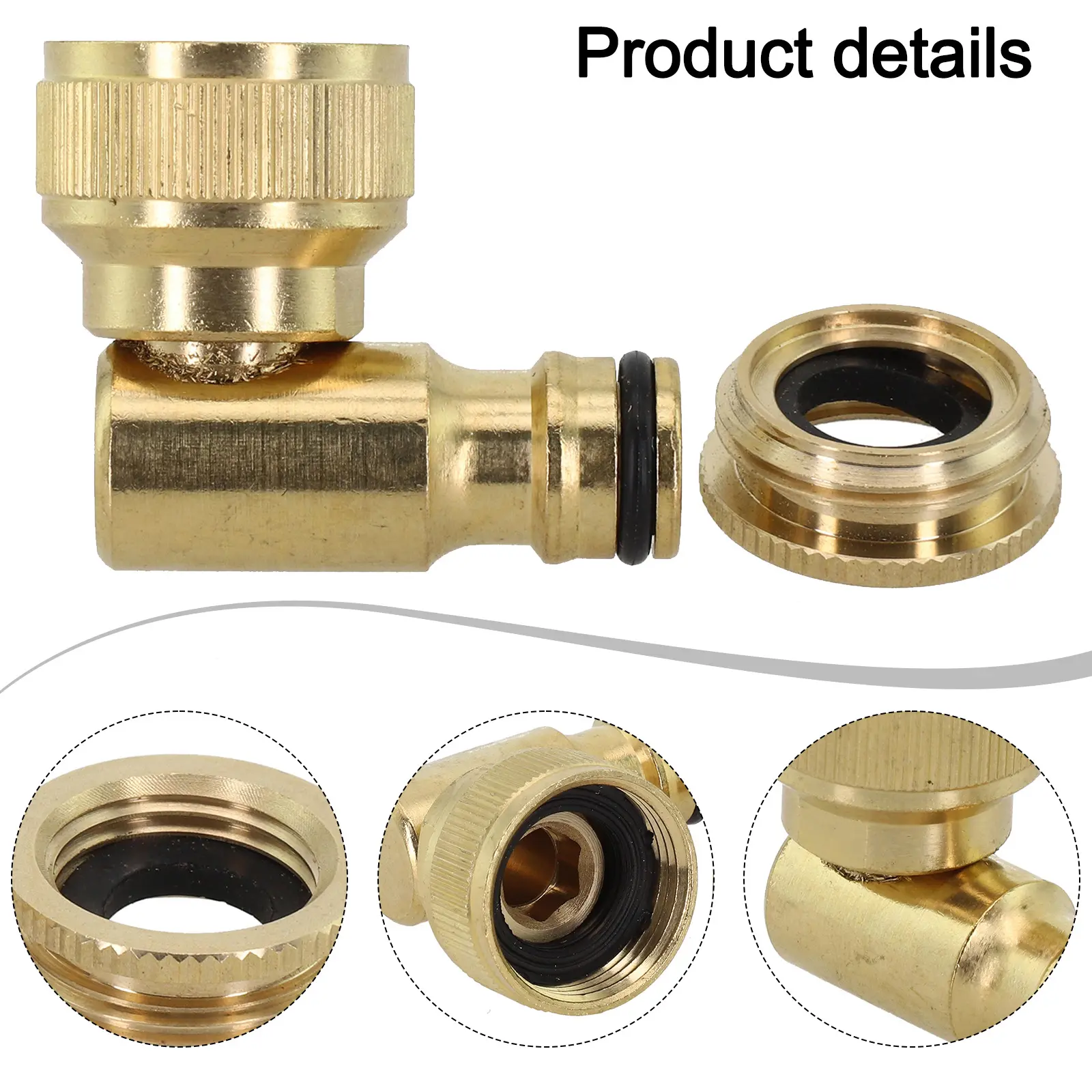 1/2 And 3/4 Hose Connector Brass Hose Connection Home Garden Small Field External Thread Taps Long-term Use Solid Brass