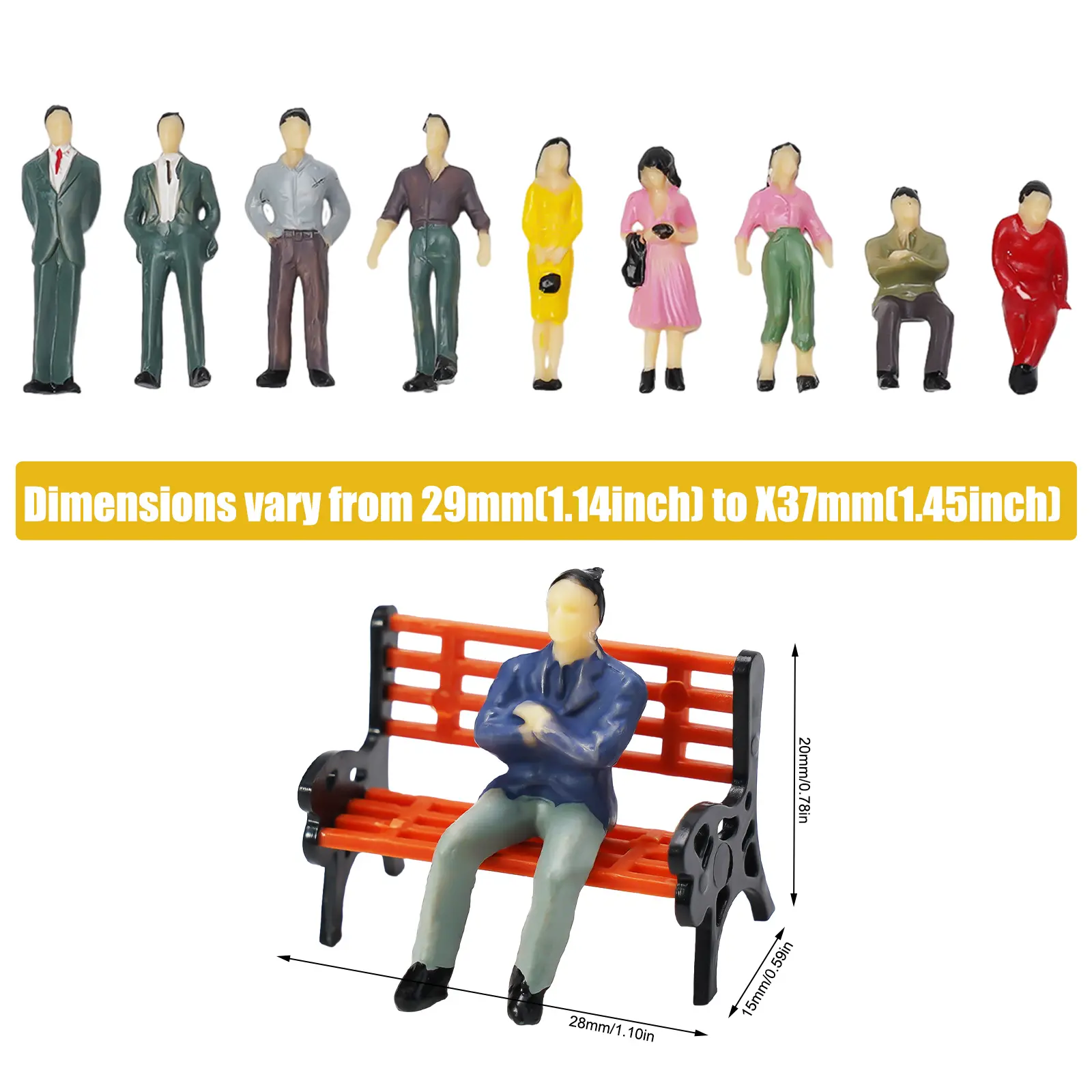 Parts Suitable Supply Brand New Model People Passanger Figures Decoration Decortaion Figures Ornament Passenger