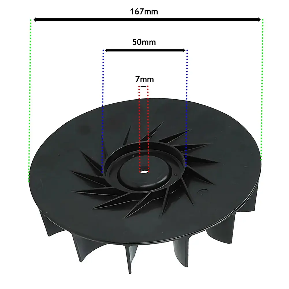 Impeller Fan For BG56 BG86 SH56 SH86 Garden For Vac Blower + Shredder Gardening Tools Replacement Garden Power Tool Parts