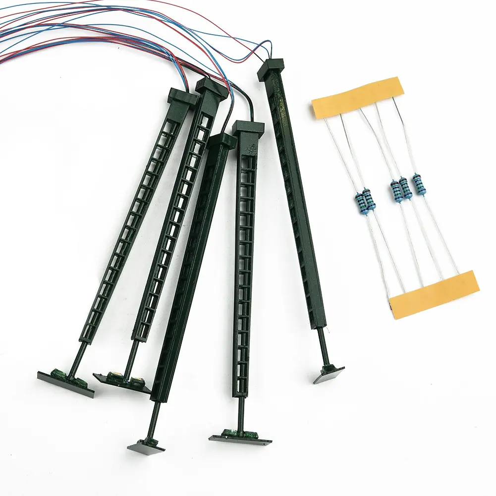 Brand New Lamps Model Railway Lights Model Railway Scale 5Pcs/Set Switch 12-16V Resistors Metal For Building Layout