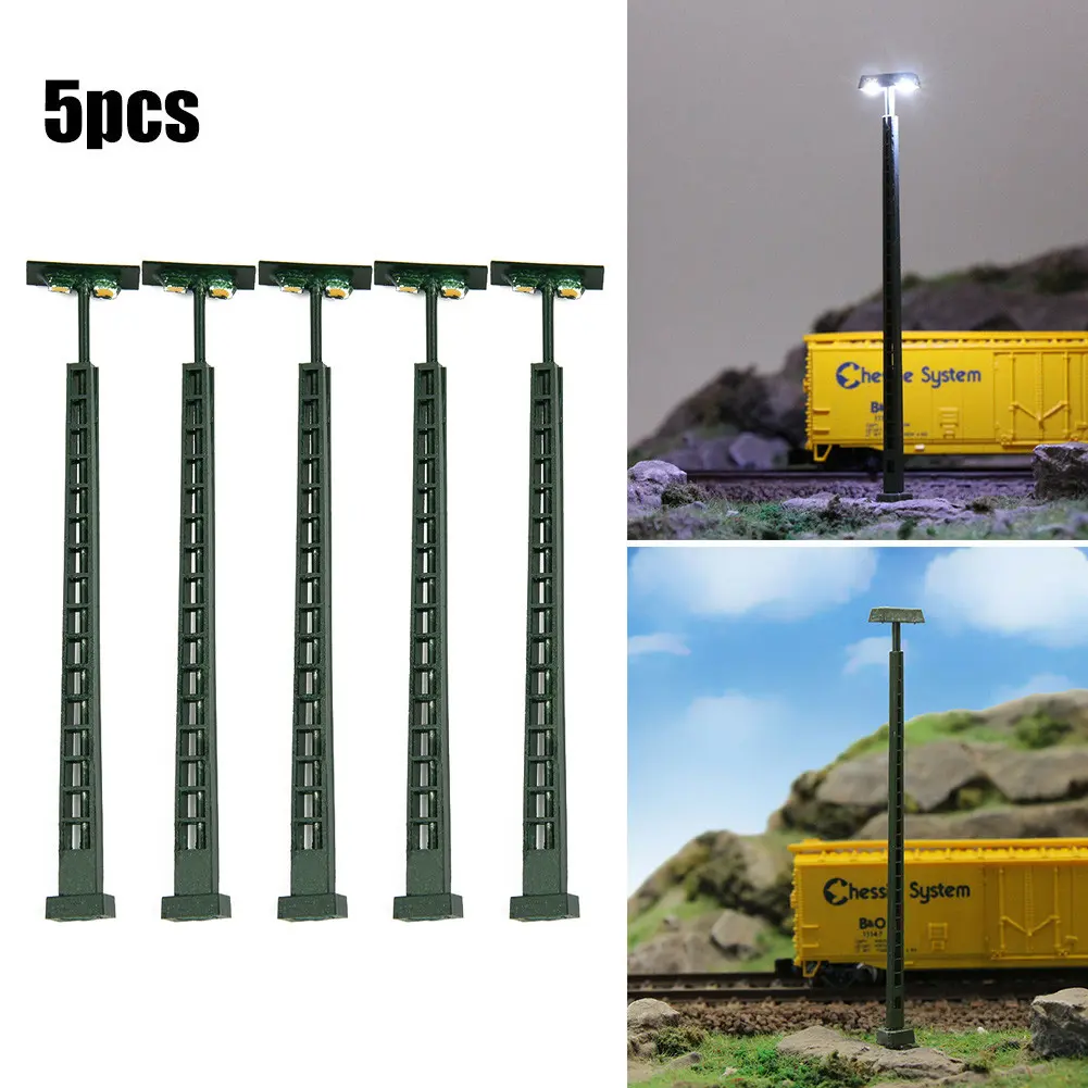 Brand New Lamps Model Railway Lights Model Railway Scale 5Pcs/Set Switch 12-16V Resistors Metal For Building Layout