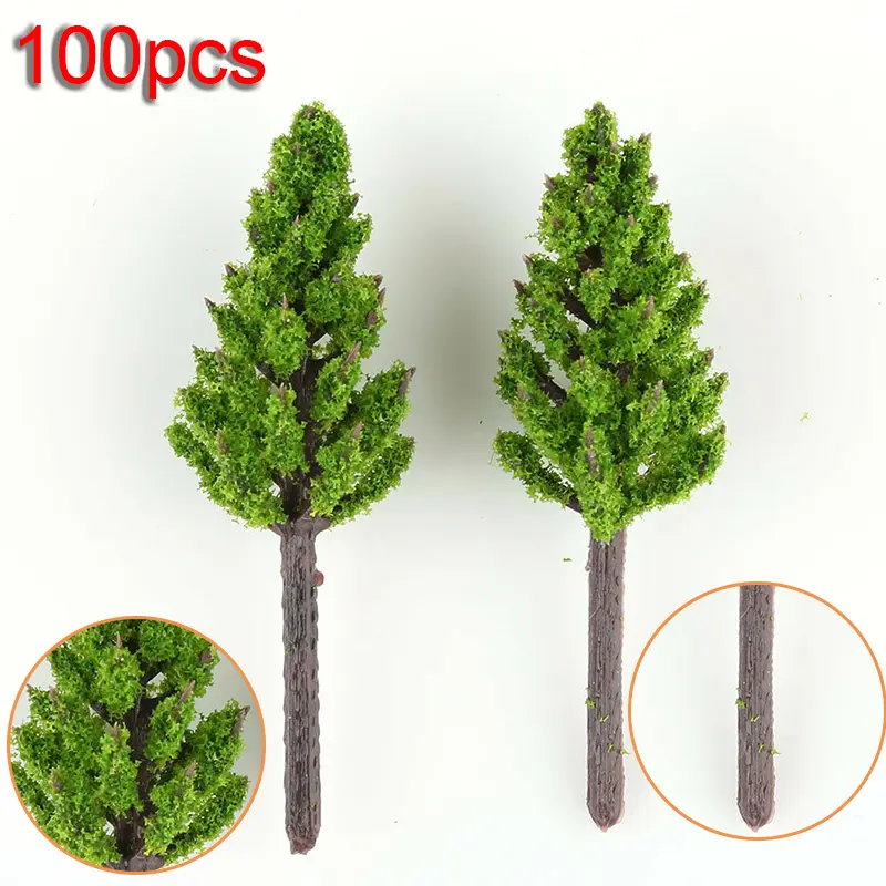 Perfect for Outdoor Landscapes 100Pcs Model Pine Trees for N Z Scale Building Street Layout Bring Life to Your Garden