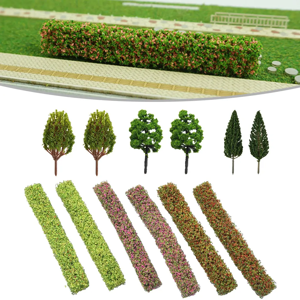 Architectural Models Miniature Shrub Strips Creative Landscaping Customizable Sizes Detailed Craftsmanship As Shown