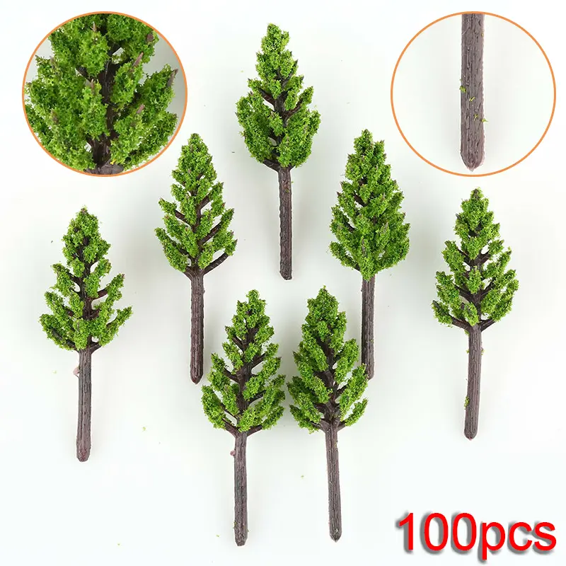 Perfect for Outdoor Landscapes 100Pcs Model Pine Trees for N Z Scale Building Street Layout Bring Life to Your Garden