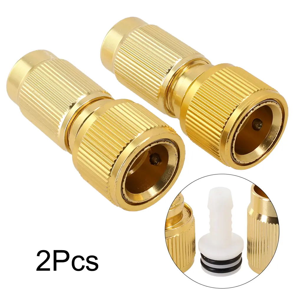 2pcs Expandable Garden Hose Repair Adaptors Sturdy Brass Connectors for Misting Nozzles and Outdoor Watering Equipment