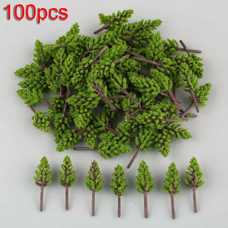 Perfect for Outdoor Landscapes 100Pcs Model Pine Trees for N Z Scale Building Street Layout Bring Life to Your Garden