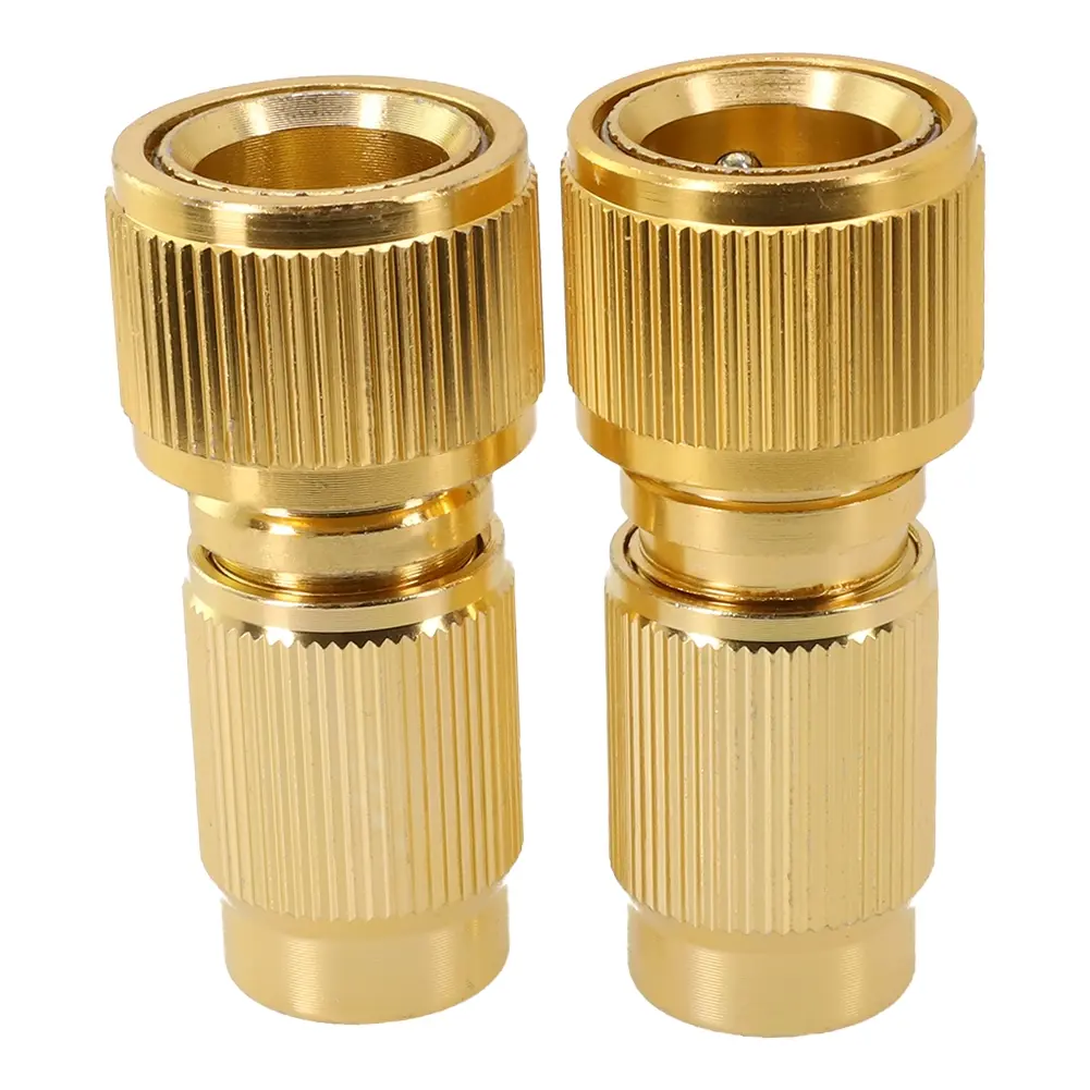 2pcs Expandable Garden Hose Repair Adaptors Sturdy Brass Connectors for Misting Nozzles and Outdoor Watering Equipment