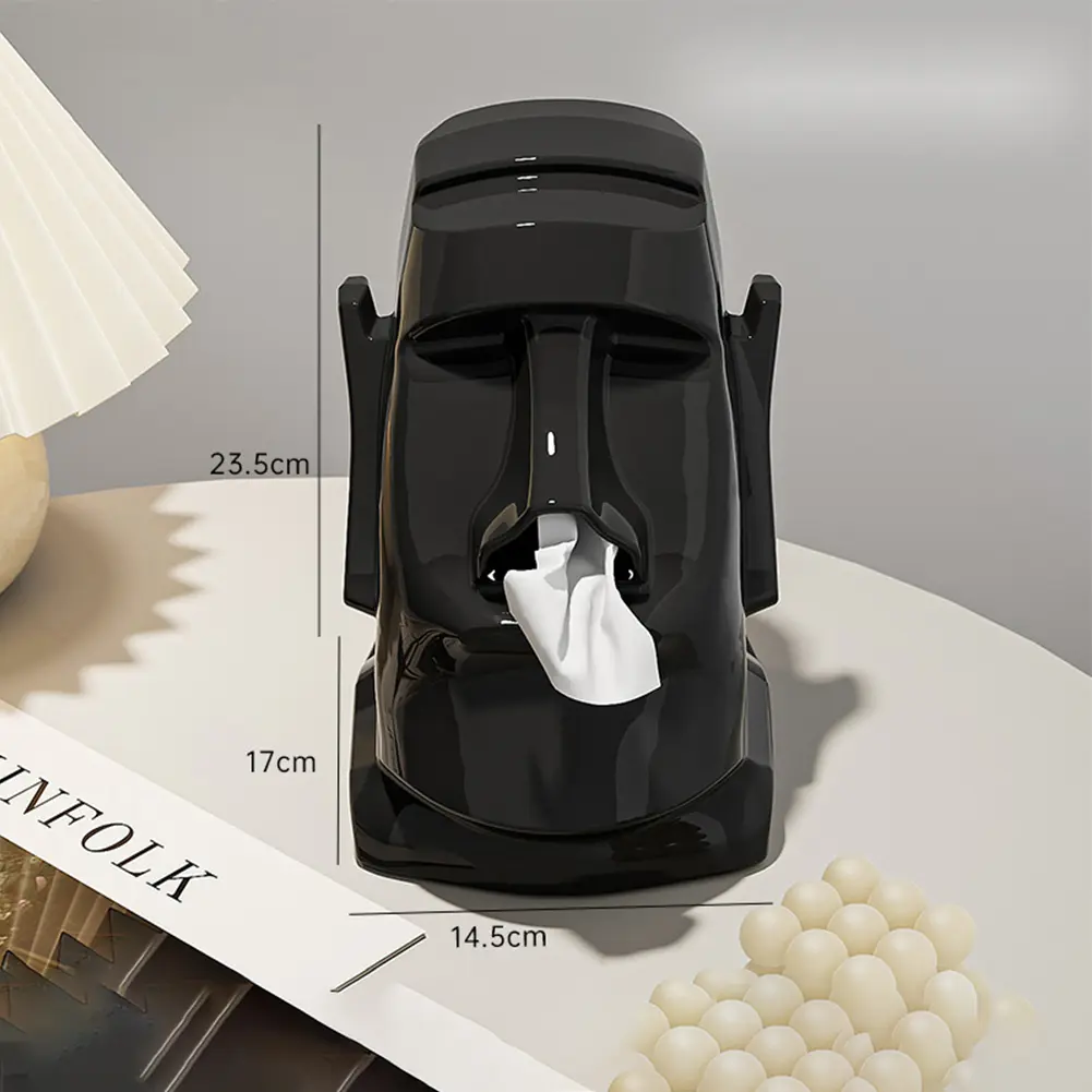 For Living Room For Study Room Stone Napkin Dispenser Napkin Storage 14.5*17*23.5cm Modern Artistic Napkin Dispenser