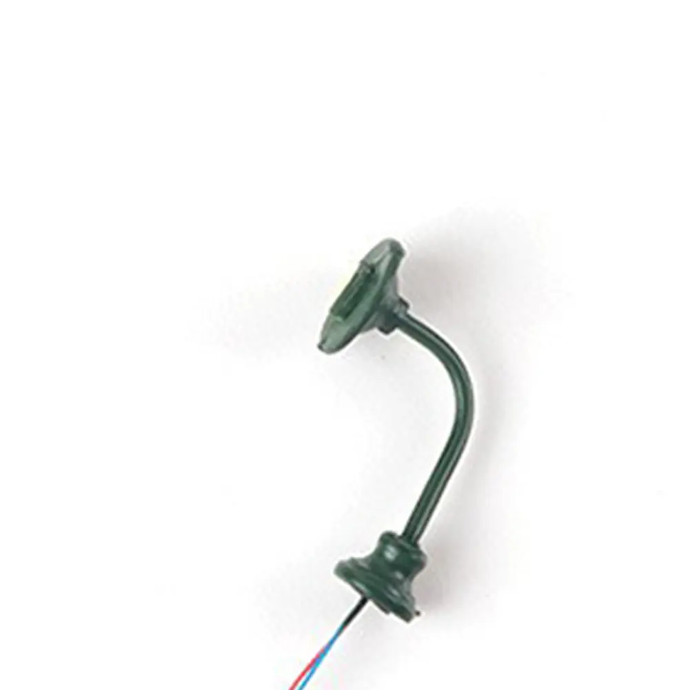 Model Lamp Model Railway 1.5cm 1:87 3V/12V 5Pcs ABS + Metal Blue Wire To Negative HO Scale LED Street Light Lamp