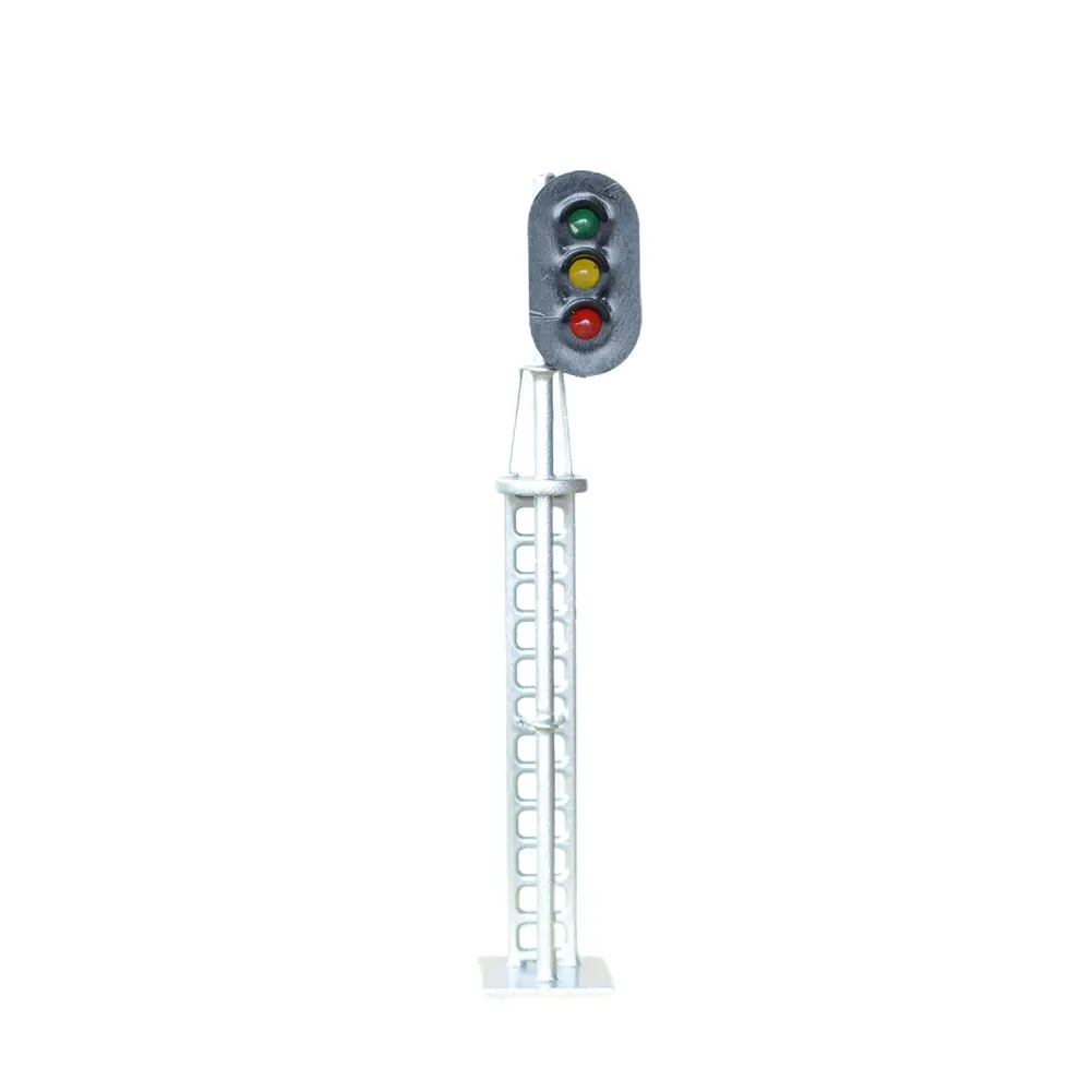 Brand New Complete Signal O Scale LED Light Model Train Railway Silver W/Screw 20mA 2pcs 3 Aspects Block Signals