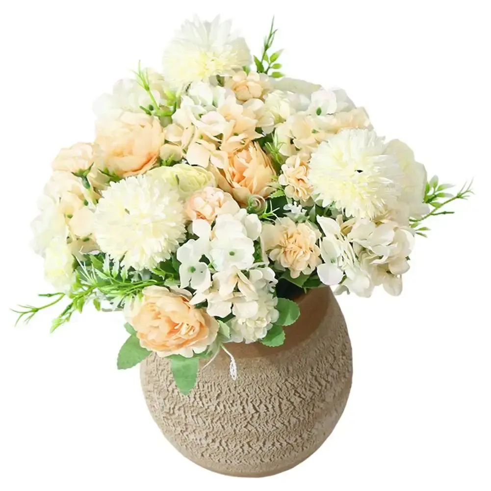 Customizable Design Peony Hydrangea Detail Oriented Easy To Maintain Multi-color Options Artificial Peony Hydrangea Bouquet