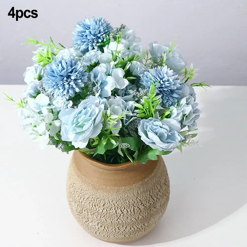 Customizable Design Peony Hydrangea Detail Oriented Easy To Maintain Multi-color Options Artificial Peony Hydrangea Bouquet