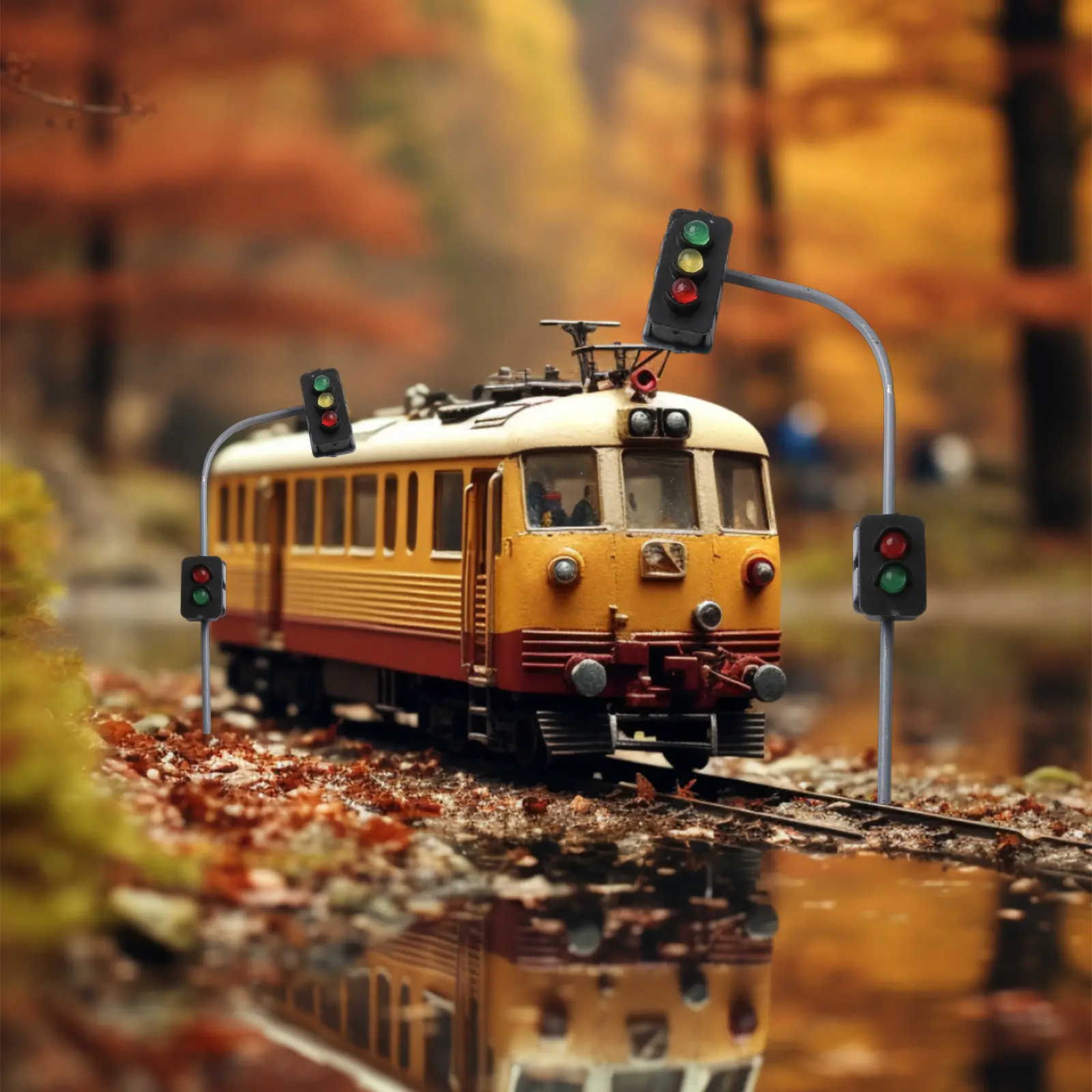 Model Lamps Painted Lights & 2X Screw 20mA 2pcs 3V DC Accessories DIY Gifts Kit Model LED N Scale Layouts Parts