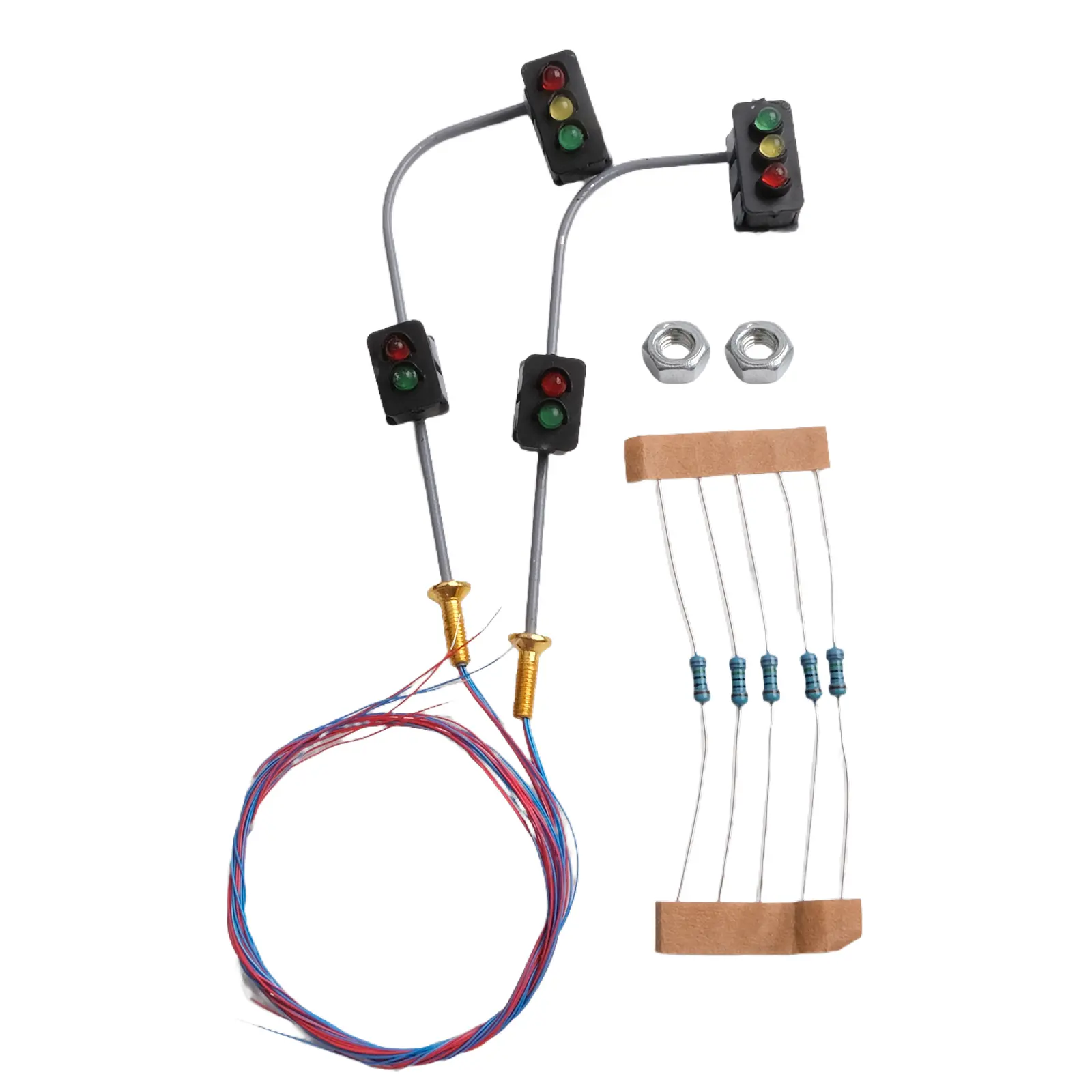 Model Lamps Painted Lights & 2X Screw 20mA 2pcs 3V DC Accessories DIY Gifts Kit Model LED N Scale Layouts Parts