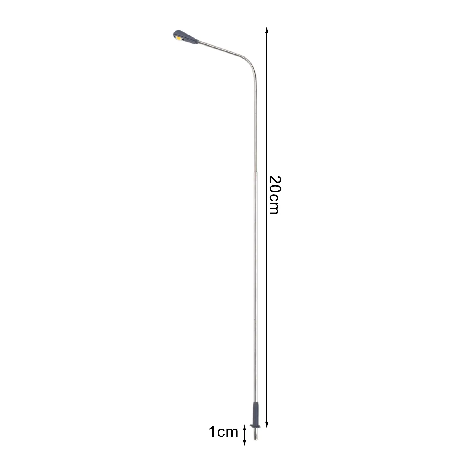10Pcs Single Head 150 Model Railway Warm White Lamp Post Street Light 3V Only Suitable for Rail & Building Layout
